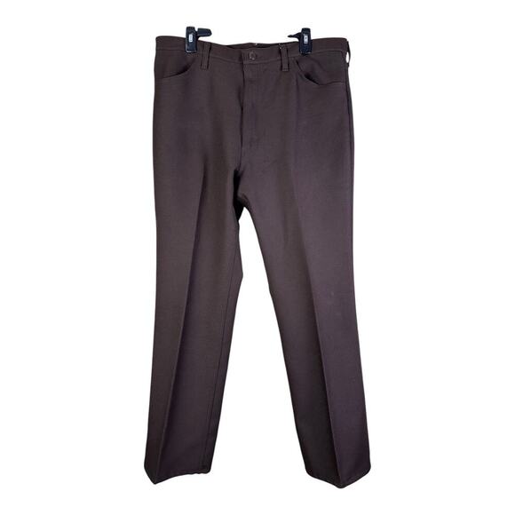 USA Wrangler 82BN Sta Prest Pants Tag 38x32 Measure 37x33 Polyester Dress Slacks - Picture 1 of 13